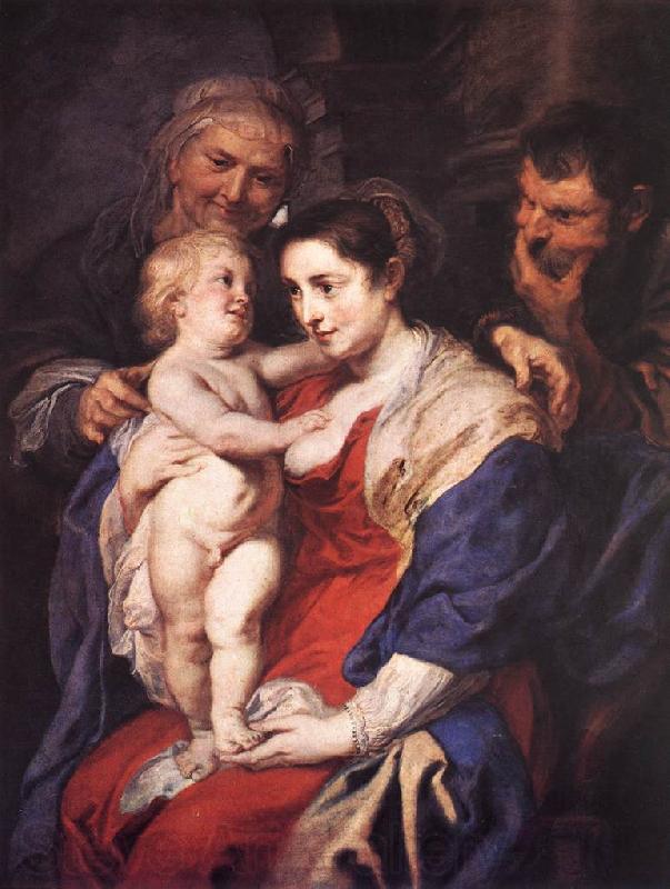RUBENS, Pieter Pauwel The Holy Family with St Anne Norge oil painting art